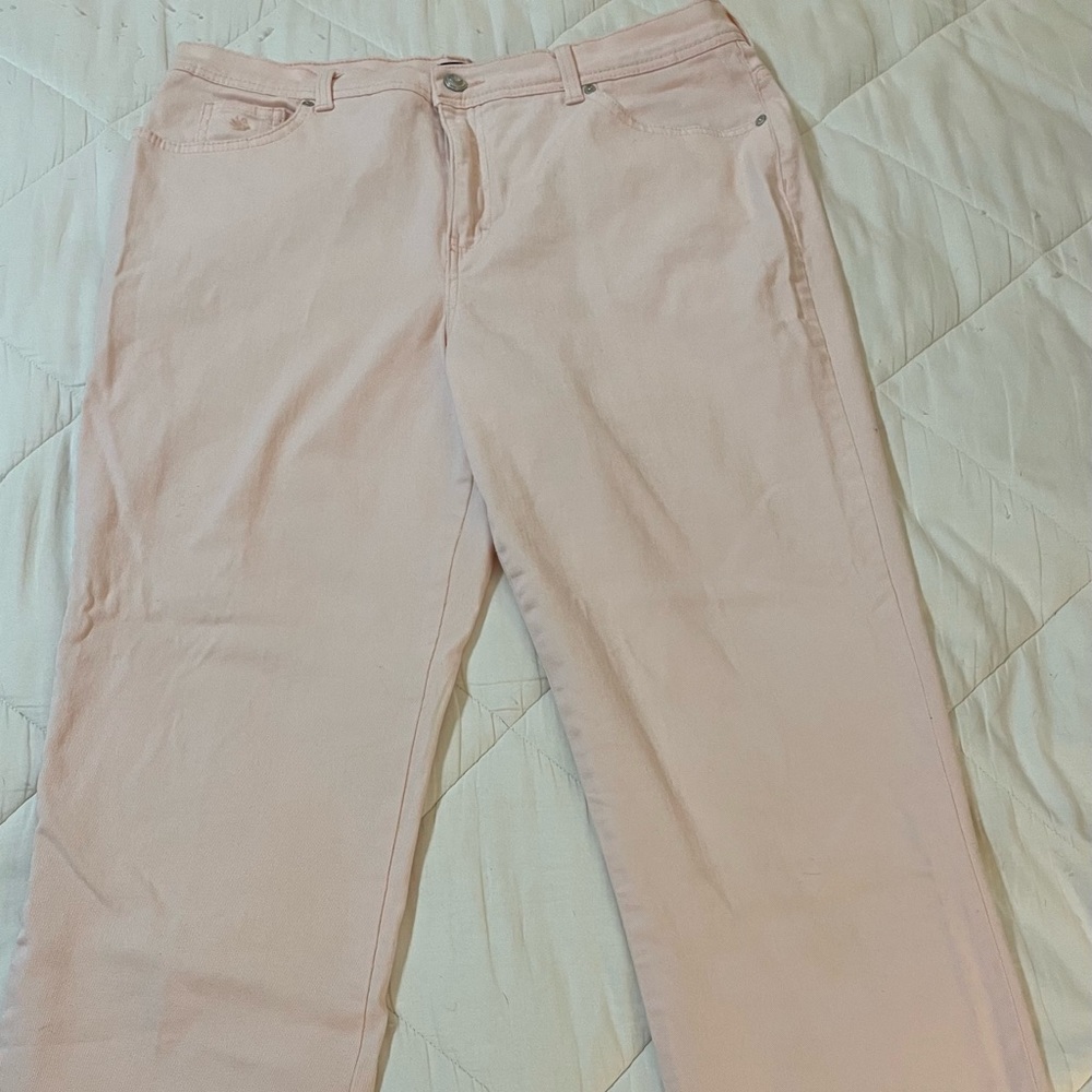 Pale pink jeans